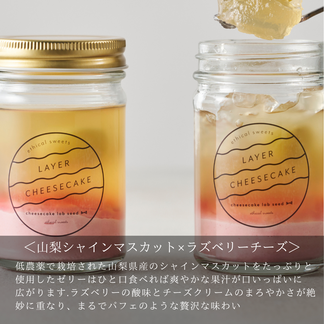 【OUTLET】レイヤーチーズケーキ 涼 ＜山梨シャインマスカット×ラズベリーチーズ＞